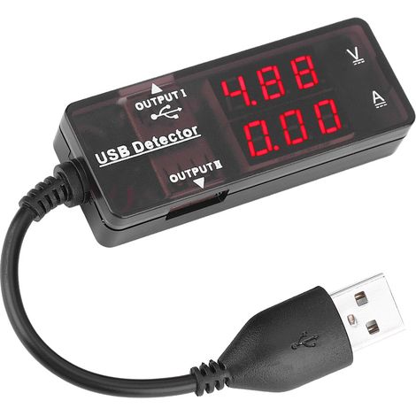 YB26VA Dual-Display-USB-Anzeige, Voltmeter, Amperemeter, Spannungs- und Strommesser, Batteriekapazitätstester (einfarbig) (1/5)