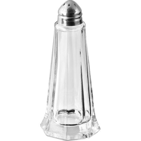 Salière Et Poivrière - 2 Unités - Verre Argenté - Design Élégant - Pour Table De Repas - 19,7x19,7x45,3 Cm (1/4)