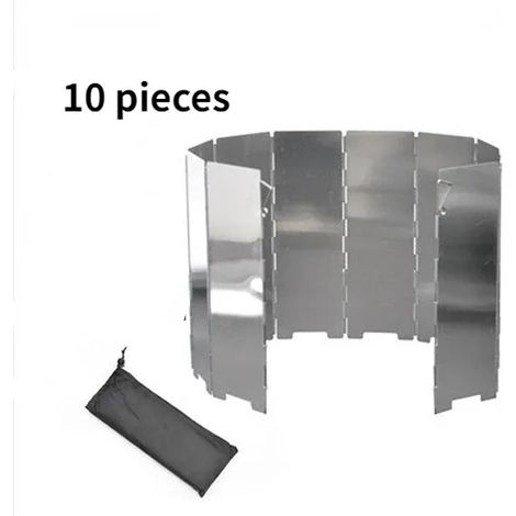 8/9/10 Plaques en alliage d'aluminium, pare-vent pour réchaud de camping, brûleur de cuisson à gaz extérieur, outils de protection contre le vent, réchauds de cuisson portables (1/5)