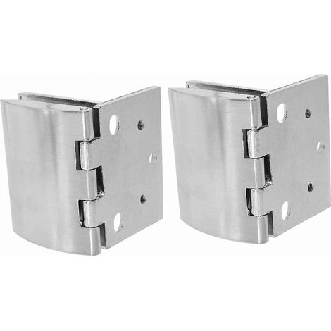 Charnières arquées haute capacité de charge (lot de 2) en zinc pour porte vitrée (1/5)