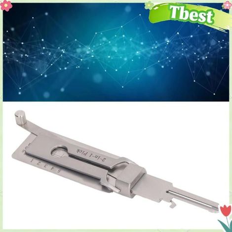 Tbest décodeur de clé manuelle Décodeur de clé 2 en 1, crochet de ramassage de clé en acier inoxydable, matériel bricolage outils (1/5)