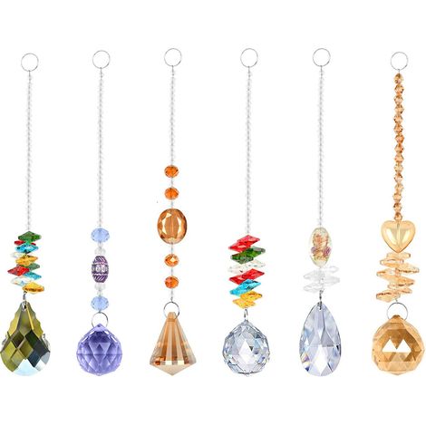 Pendentif Cristal - Prisme En Verre Transparent Pour Fenêtre - Décoration Solaire Intérieure Extérieure - Lot De 1 (1/5)