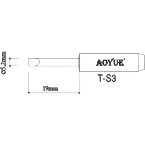 AOYUE TS3 repuesto punta soldador (1/2)