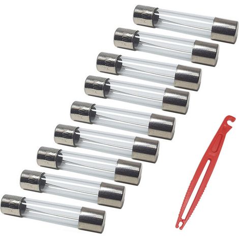 Set 50 Fuble En Vetro A Tubo Avec Pinzetta 1amp A 30amp Fusible (1/2)