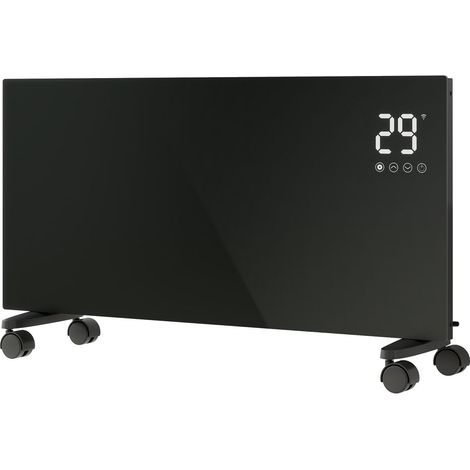 Radiateur électrique mobile mural AICA NDJ1 2000W WiFi grande surface ultra-fin 70mm noir