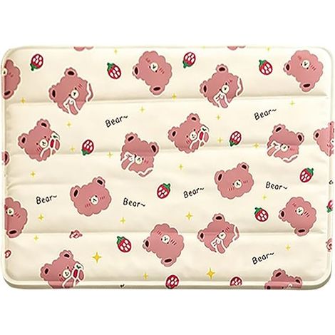 Tapis Rafraîchissant Gel pour Chien et Chat Tissu Frais Anti-Morsure Antidérapant Lavable Matelas Réfrigérant Étanche pour Panier Canapé Voiture Été (1/5)