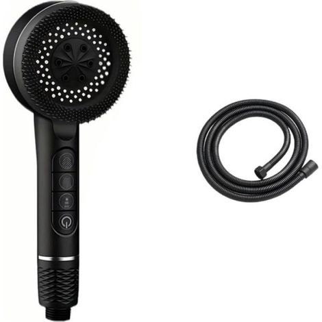 Tête de Douche - - 4 Modes - Silicone - Filtre - Noir (1/5)