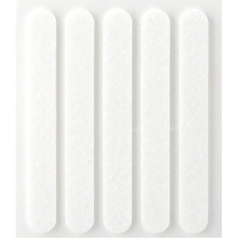 Packung mit 5 weißen synthetischen Klebefilzen 95 x 12 mm Plasfix INOFIX (1/3)