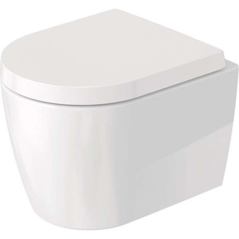 Duravit ME by Starck - WC suspendu avec abattant SoftClose, Rimless, DuraShield, blanc 453009AAA1 (1/5)