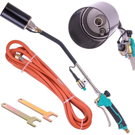Bruciatore per tetti con accenditore piezoelettrico da 56 kW, tubo del gas lungo 71 cm, carta catramata da 5 m (1/5)