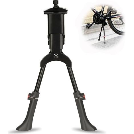 Béquille Double - Hauteur Réglable 32 À 36 Cm - Charge Max 30 Kg - Pour Vélo Ville Vtt Trekking - 1 Pièce (1/4)