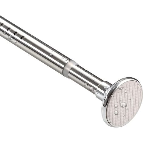 Barre De Douche Telescopique - Acier Inoxydable - 55 A 90 Cm - Sans Perçage - Pour Rangement Cuisine Placard Penderie (1/5)