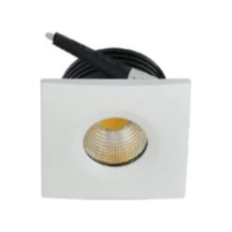 Mini spot LED encastrable carré EVA-2 3W 3000K (1/2)