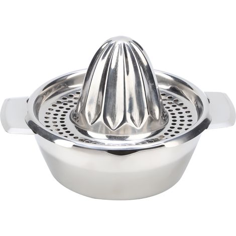Mini presse-agrumes manuel portable en acier inoxydable pour citrons et oranges, idéal pour la maison. (1/5)