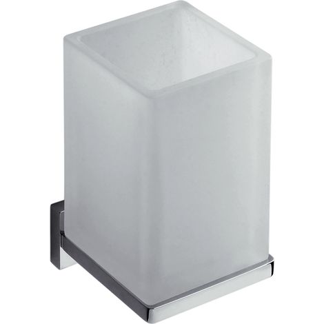 COLOMBO DESIGN Look b1602 porta bicchiere parete van/bm portabicch bianco op vetro acidato natur codice prod: B16020BM-VAN