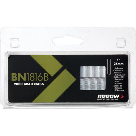 Bn1816B Brad Nails 25Mm Brown Head Pack 2000