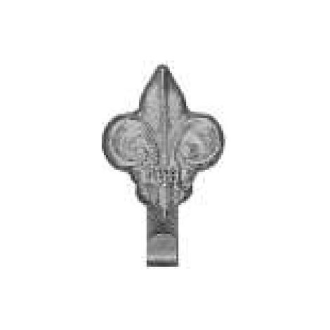 ORECA - GANCIO DECORATIVO IN ZAMA OTTONATA STILE FIRENZE 19X26MM
