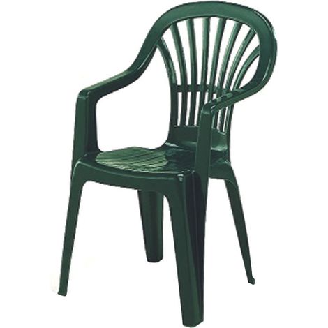 SEDIA ZENA + BRACCIOLI PROGARDEN PP VERDE CM 55X56 H.CM 90 (1/6)