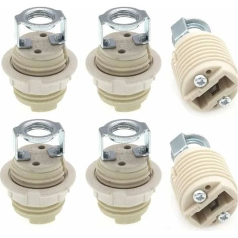 Lot de 6 Supports de Lampe G9 - Douille Halogène G9 en Céramique Résistante à la Chaleur - Pour Lampes LED CFL Halogènes - Avec Support Ajustable et Anneau de Fixation (1/5)