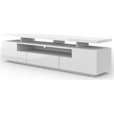 ARMADIO TV EVA 180 BIANCO OPACO BIANCO LUCIDO LED