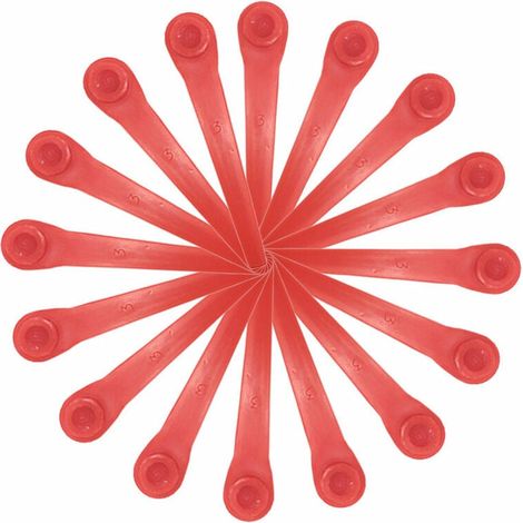 Lame De Tondeuse - Plastique - Tête Hexagonale - Pour Tondeuse À Gazon Manuelle Ou Électrique - Lot De 100 Pièces (1/5)