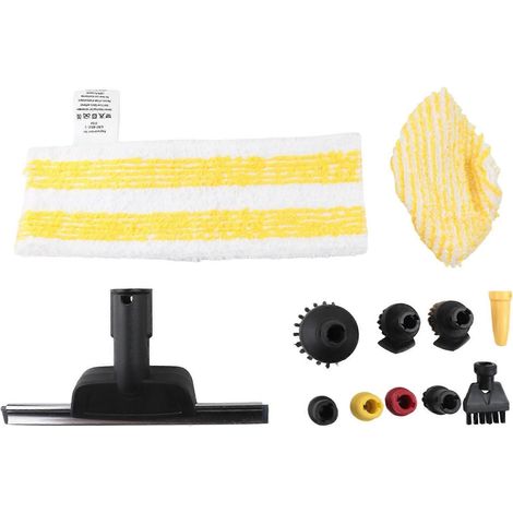 Kit de brosses à vapeur pour aspirateur à main Karcher EasyFix SC1/SC2/SC3/SC4/SC5/SC7 et chiffon de nettoyage (1/5)