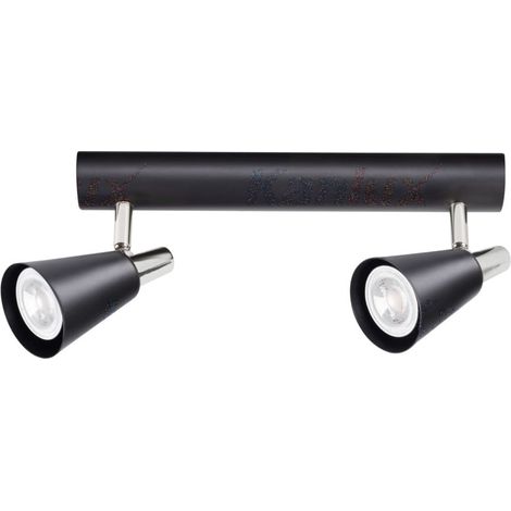 Spot plafond/mural Kanlux SEMPRA noir 2xGU10 orientable gradable (1/5)