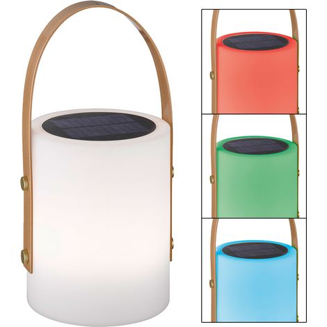 Lampe de table extérieur batterie lampe de table de jardin extérieur USB rechargeable lumière solaire décoration jardin, télécommande dimmable changement couleur portable, 1x LED 0.5W, DxH 16x34 cm (1/5)