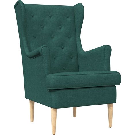 Sillón Verde oscuro Tela vidaXL