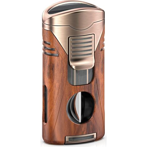Storm Lighter, 4 Jet Flame Lighter and V-Cut, Refillable Gas (Gas Not Included) (1/5)