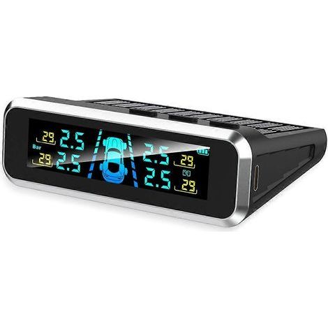 Capteur de pression des pneus USB/Solaire avec affichage LCD numérique (1/5)