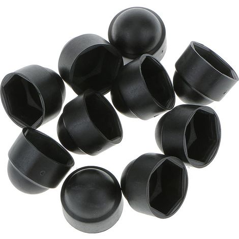 10 Pièces M6 Noir Dôme Boulon écrou Protection Capuchons Couvercle Vis Hexagonales M8x14mm (1/5)