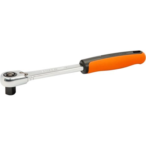 Bahco 1/2 Umschaltknarre mit schmalem Kopf, Schnellspanner, 72 Zähnen und 5°-Rückschwenkwinkel, 256 mm (1/3)