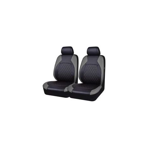 Coprisedili anteriori - 2 pezzi - Tessuto traspirante - Antiscivolo e impermeabile - Per Suzuki Jimny e Samurai - Nero (1/5)