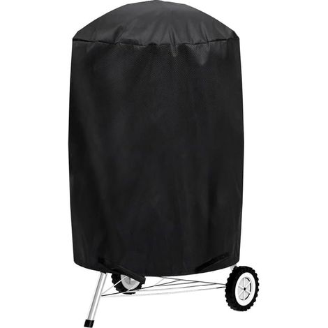 1 Housse Barbecue Rond, Tissu Oxford, Imperméable Anti-poussière, Cordon Réglable, Extérieur Jardin, 72x70 cm (1/5)