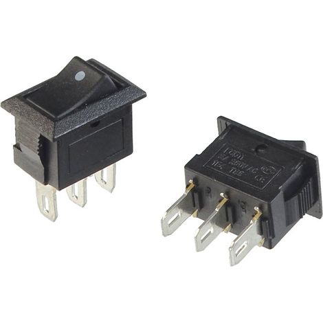Interrupteur à bascule SMRS102-1 KCD11 250 V CA ON-ON (lot de 10) (1/2)