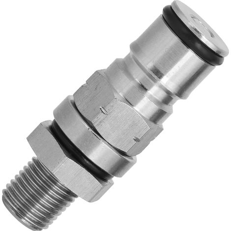 Adaptateur de fixation à billes pour fût de bière en acier inoxydable 304 avec soupape de décompression accessoire brassage maison (gaz) (1/5)