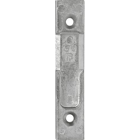 GU Schließteil für Rollzapfen, Stulp 16 mm, Falz 4 mm, verzinkt silber (1/2)