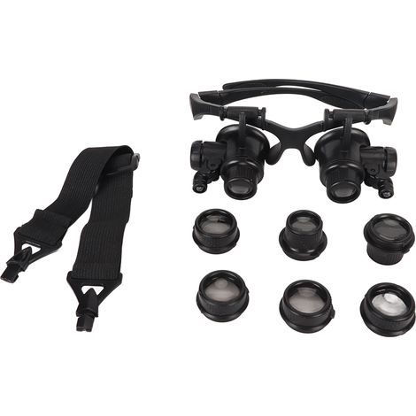 Loupe frontale LED pour réparations de montres, travaux de précision, bijouterie et lecture, mains libres. (1/5)