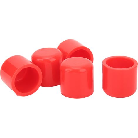 Lot de 5 bouchons en silicone de 30 mm, flexibles, résistants à l'usure, universels, pour tuyaux d'aspiration d'air, rouges. (1/5)