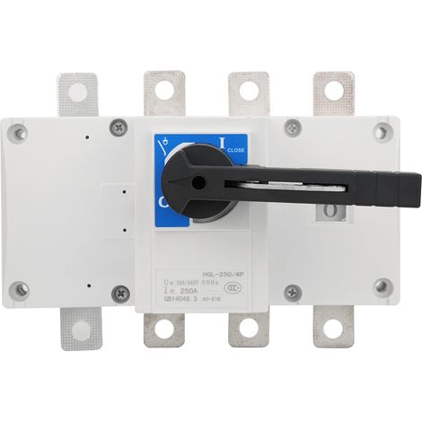 Interrupteur de coupure de charge HGL-250A, contacts en alliage cuivre-argenté, 250A, 3P/4P, pour tableau électrique industriel. (1/5)