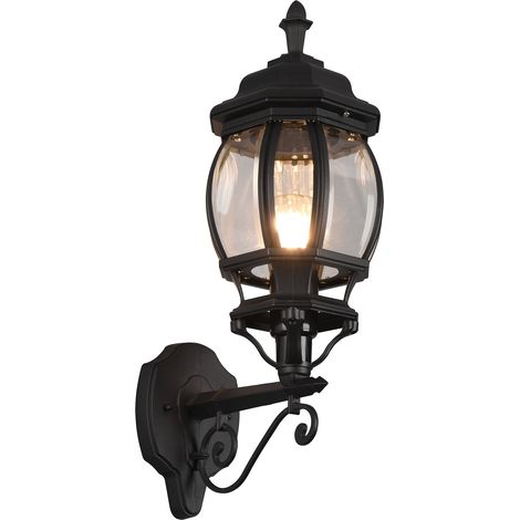 Applique da Esterno Attacco E27 in Alluminio Nero Opaco (1/5)