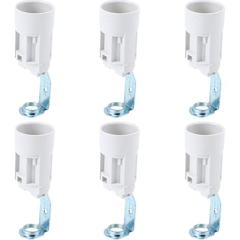 6 pièces douille à vis E14 en cuivre et plastique, petit et robuste, pour ampoule chandelier, adapté aux luminaires de salon et cuisine (1/5)