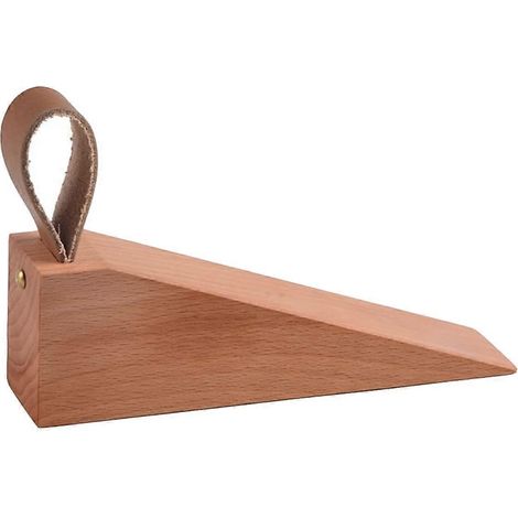 Butée de porte en bois massif, cale antidérapante, style nordique, réduction du bruit pour la maison (1/5)