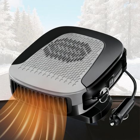Car heater with handle, 2-in-1 heating and cooling, portable windshield defroster with fast heating, 12V 120W, 360° rotation (1/5)