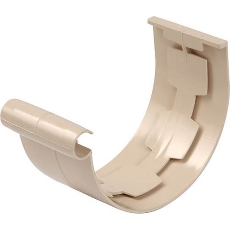 Jonction à coller - Sable - pour gouttière PVC demi-ronde de 25 - Nicoll (1/3)