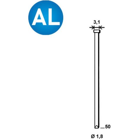 3 780 Finettes Brads en Bande 34° Aluminium - 1.8/3.1x50 mm - D-Work (1/4)