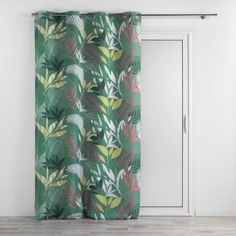 Rideau à Œillets 140 x 260 cm – Polyester Imprimé – Assana Kaki (1/5)