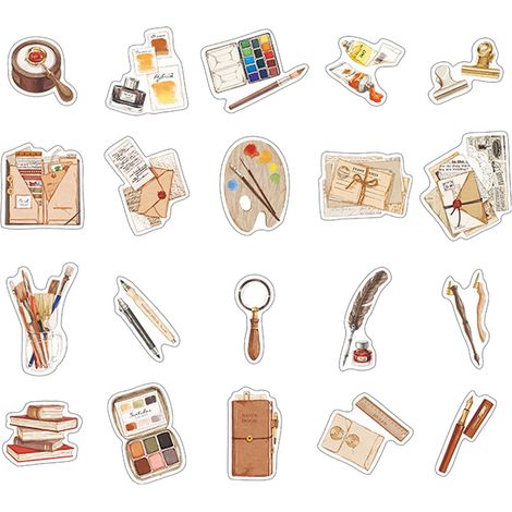 40 Planer-Aufkleber zum Selbermachen, Dekorieren, für Scrapbooks, Etiketten, Scrapbooking, Wasserflaschen, Laptops, Handys, Gitarren, Koffer und Gemälde (1/5)