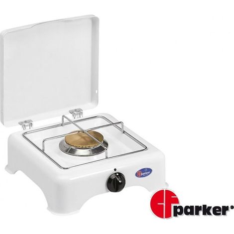 Fornello a gas 1 fuoco, griglia in acciaio cromato. cm 29x29x12 parker GPL